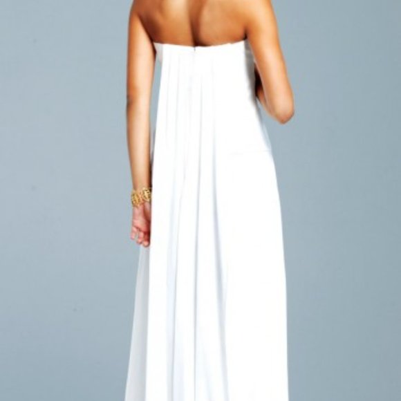 Faviana Couture 6428 Chiffon Strapless Sweetheart Evening Dress - Picture 3 of 8